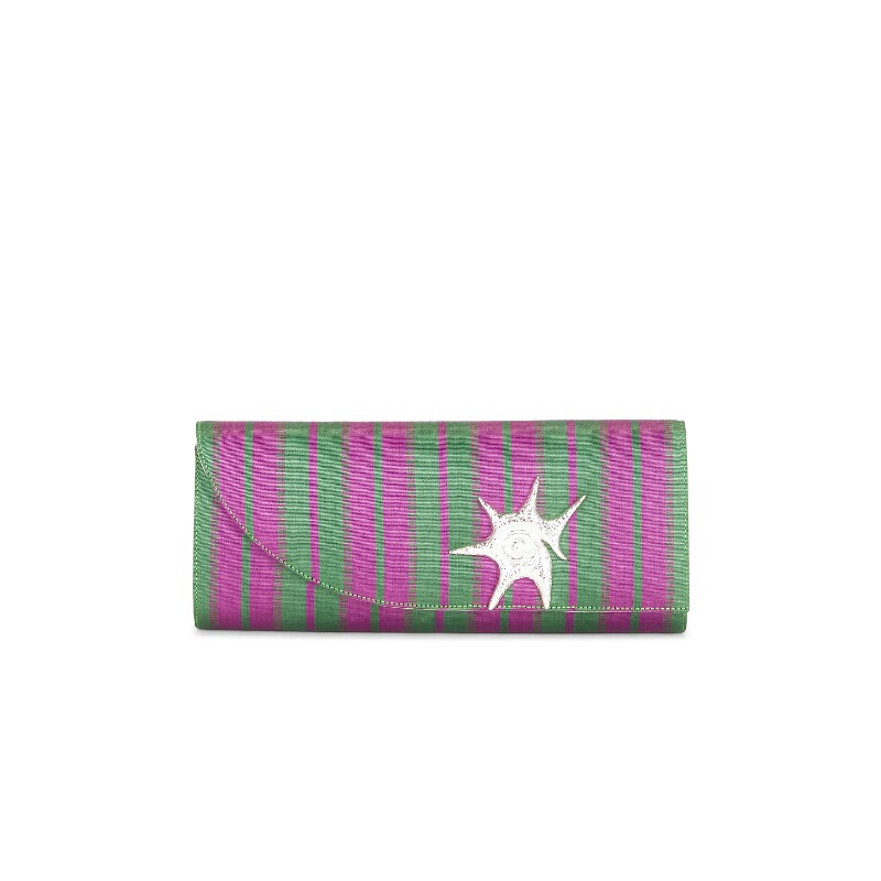 RENNK MOIRE DIANE玫红色手拿包度假风早秋新品度假单肩包REVOLVE