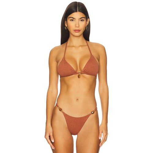 Vix Swimwear OLIVIA比基尼泳装文胸上衣棕色y2k辣妹风REVOLVE