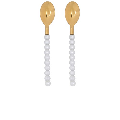 Lepel Club Set Of 4 Pearl Spoon 金属金色REVOLVE小众新款