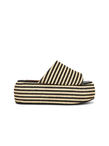 SIMONMILLER STRIPE RAFFIA CLOUDY PLATFORM 凉鞋 revolve小众新