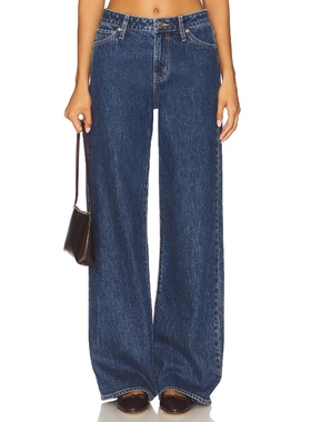 Show Me Your Mumu MIDLAND 长袖单肩连衣裙 蓝色美式休闲风REVOL