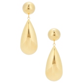 Epifene 金属金色REVOLVE小众新款 BALL 垂褶耳饰