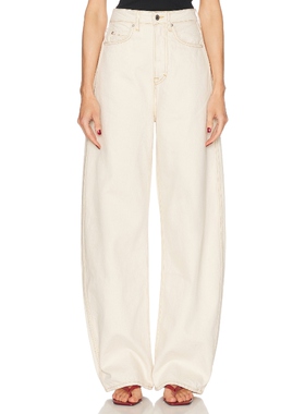 [冬季新品]GRLFRND AUSTEN 牛仔裤 米色美式复古风REVOLVE小众