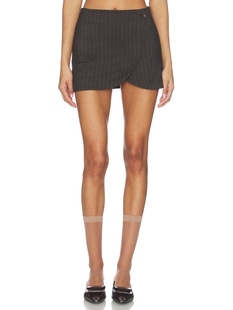 The Garment ANDORA 迷你半身裙 revolve小众新款 巧克力色