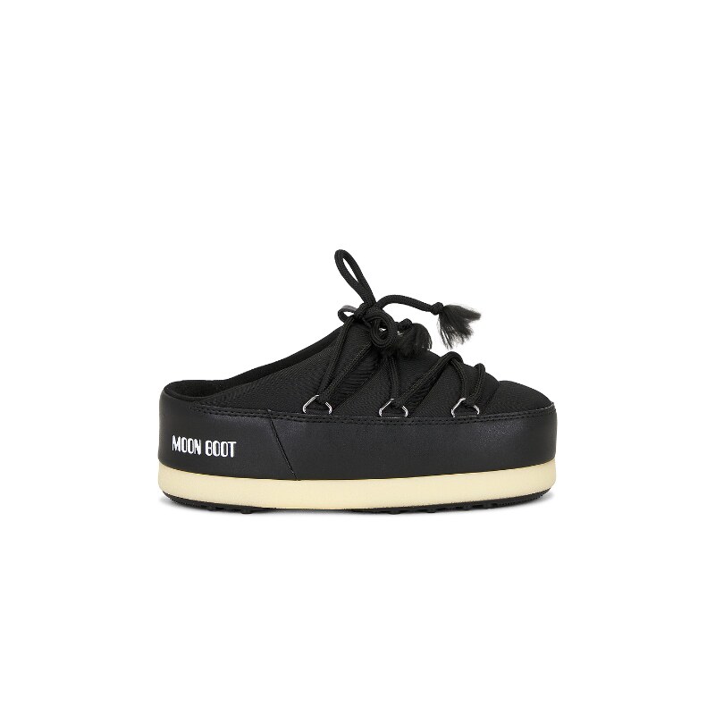 MOON BOOT EVX 雪地靴黑色 女款半包棉鞋REVOLVE小众新款