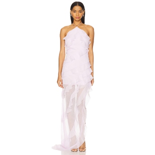 [春季新品]ELLIATT MIA 长裙性感挂脖露背连衣裙REVOLVE小众