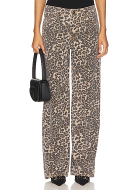 LIONESS 长裤豹纹阔腿裤性感辣妹风REVOLVE小众新款