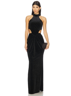 Mariandree Gaitan CORINA 裙子 revolve小众新款 黑色