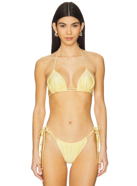 Bananhot KYMA 比基尼文胸上装 黄色 y2k辣妹风REVOLVE小众新款