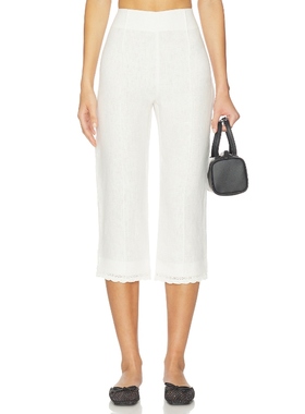 Posse EFFI 卡普里长裤 奶油色REVOLVE小众新款