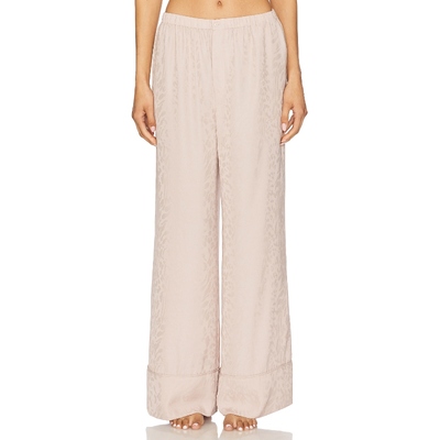 Barefoot Dreams WASHED SATIN JACQUARD 睡裤 淡紫色REVOLVE小众