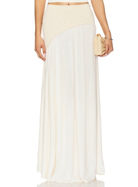 Solid & Striped 长款半身裙 Neutral,CreamREVOLVE