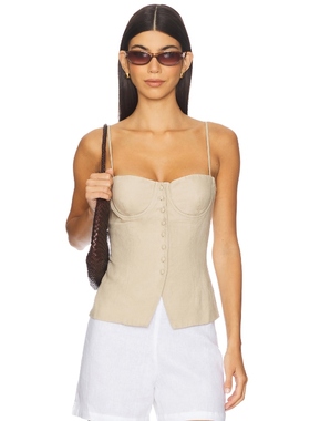 [冬季内搭]onia AIR LINEN 紧身上装棕黄色辣妹风 REVOLVE新款