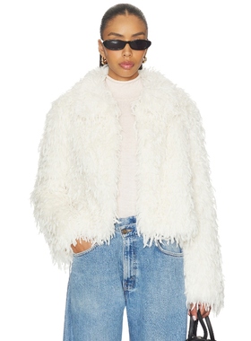 Unreal Fur SWAN LAKE 夹克 奶油色 美式休闲风REVOLVE小众新款