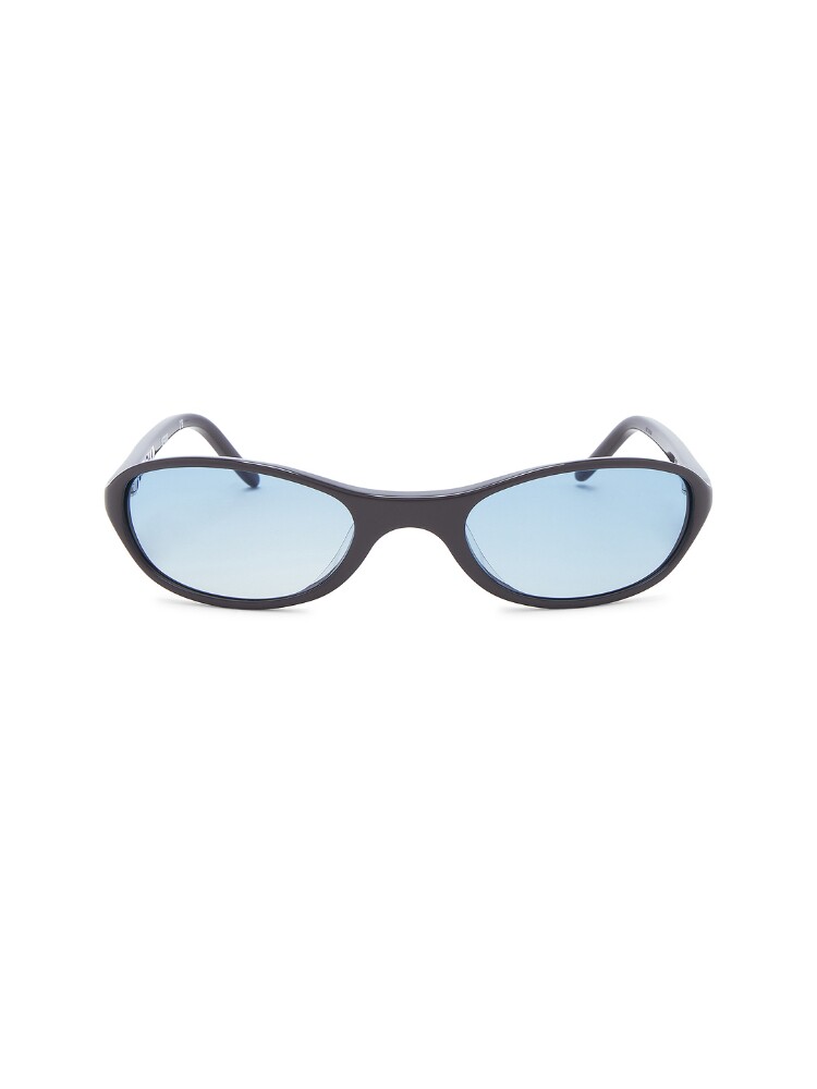 BRU Eyewear黑色太阳眼镜椭圆框复古风早秋新品墨镜REVOLVE