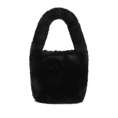 Hat 水桶包 百搭毛绒包包REVOLVE小众新款 Attack 手提包黑色冬季