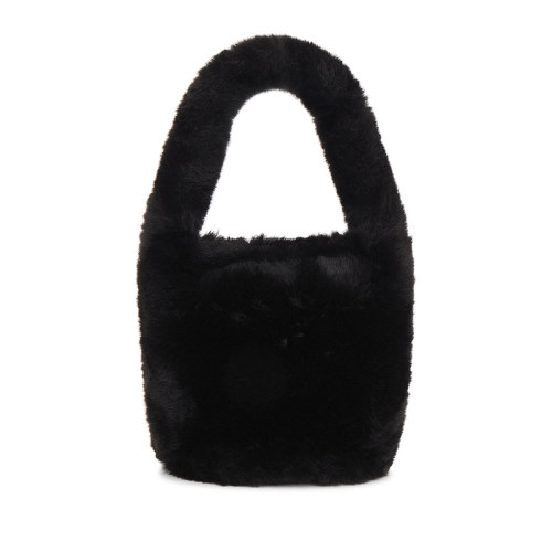 Hat Attack 手提包黑色春季百搭毛绒包包REVOLVE小众新款水桶包