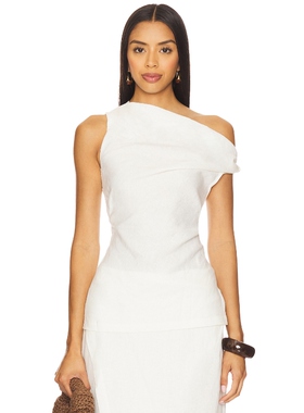 [春季新品]FAITHFULL THE BRAND SUIS 单肩上装白色辣妹风REVOLVE