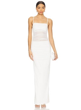 [冬季新品]superdown CELESTE 裙子白色美式性感礼服裙REVOLVE