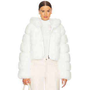 Adrienne Landau 夹克 冬季 白色REVOLVE FAUX 新品 LINDA THE