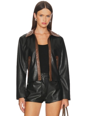 Central Park West ATLAS 人造革夹克 黑色 街头朋克风REVOLVE