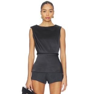 y2k辣妹风REVOLVE小众新款 EAVES 黑色 上装 GIMLE