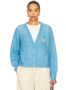 [春季新品]American Vintage针织开衫蓝色休闲上衣REVOLVE保暖