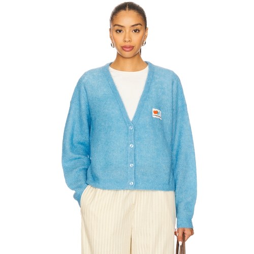 [冬季新品]American Vintage 针织开衫蓝色休闲上衣REVOLVE小众