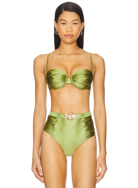 DEVON WINDSOR KARTER 比基尼文胸上装 绿色辣妹风REVOLVE
