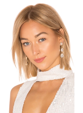 Jennifer Behr 耳饰黑钻revolve小众新款