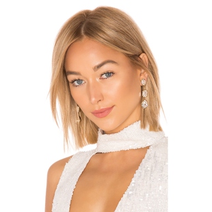 Jennifer Behr 耳饰黑钻revolve小众新款