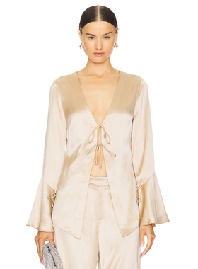 retrofete SVEA 衬衫 裸色REVOLVE小众新款