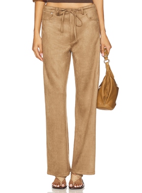 LIONESS 长裤设计感棕色废土风休闲宽松直筒裤REVOLVE