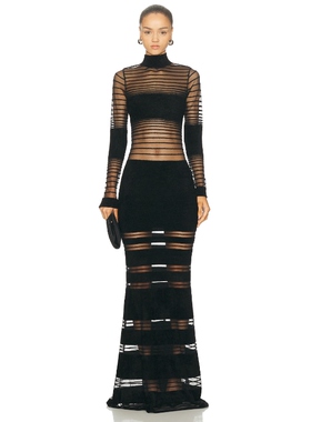 retrofete JOHANNE 针织连衣裙保暖黑色性感礼服REVOLVE小众新款