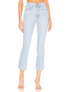 GRLFRND KAROLINA 高腰直筒七分裤气质牛仔裤 revolve新品