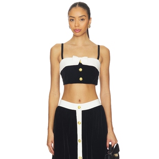 上装 ELSIE 黑色 白色 Maude y2k辣妹风REVOLVE小众新款 Club