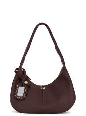 Ganni GRAINED 中号水饺包 棕色 小众设计师品牌REVOLVE小众新款