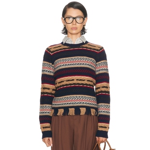 WESTERN Residence STRIPE 毛衣 REVOLVE小众 Guest 棕色羊毛衫