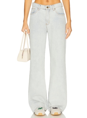 [冬季新品]LIONESS 牛仔裤浅蓝色美式休闲阔腿长裤REVOLVE小众