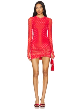 AFRM MIRZA 裙子 红色REVOLVE小众新款