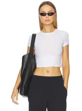 Beyond Yoga FEATHERWEIGHT 短款T恤 白色 运动复古风REVOLVE小众