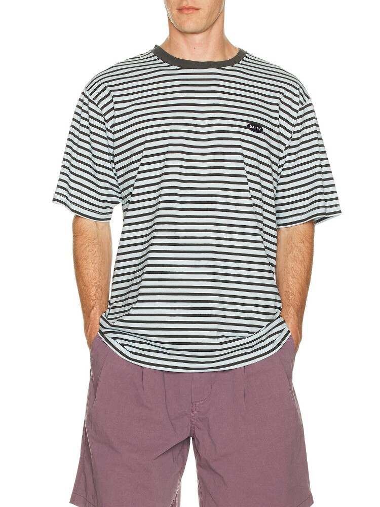 KAPPY DESIGN Indigo Stripe Half Tee revolve小众新款