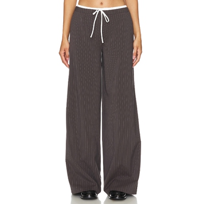 Lovers and Friends 长裤竖条纹通勤复古风阔腿裤REVOLVE小众新款