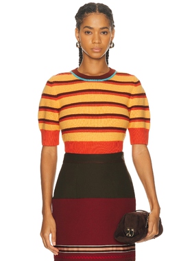 Christopher John Rogers 毛衣 橙色REVOLVE小众新款冬季保暖