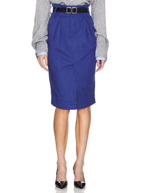 Helsa PAPERBAG 半身裙 蓝色 REVOLVE小众新款