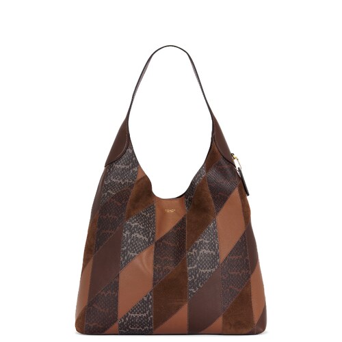 [美国直邮]Coach蔻驰BROOKLYN 39新品棕色拼接通勤托特包REVOLVE