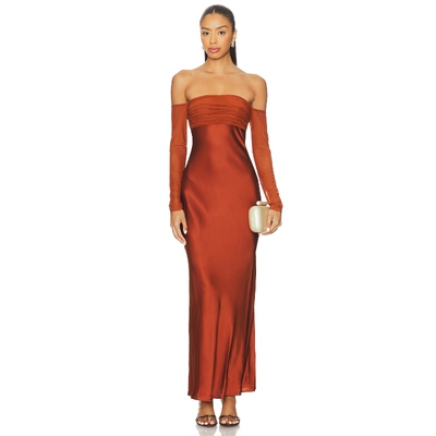 [春季新品]Significant Other BRIANNA 长裙 棕色REVOLVE小众