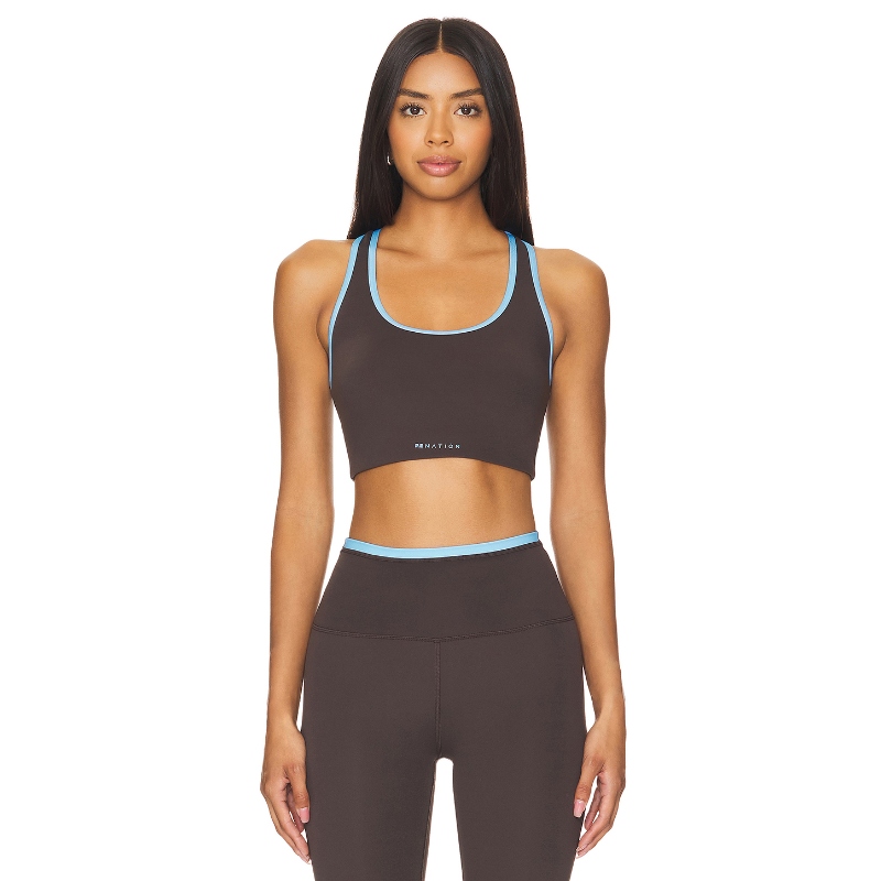 P.E Nation STELLAR 运动胸罩 巧克力色REVOLVE小众新款