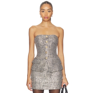 上装 QUINN Metallic Gold y2k辣妹风REVO Generation Black Love