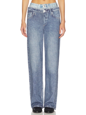 Rag & Bone MIRAMAR 直筒长裤 revolve小众新款 蓝色